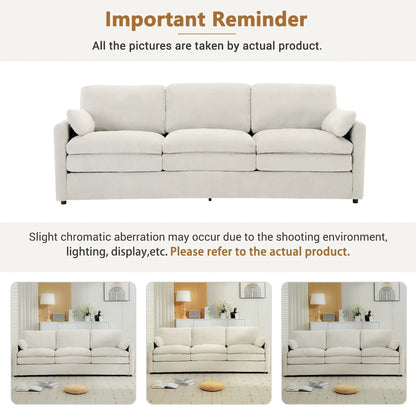 Cozy Upholstered 3 Seater Sofa for Living Room