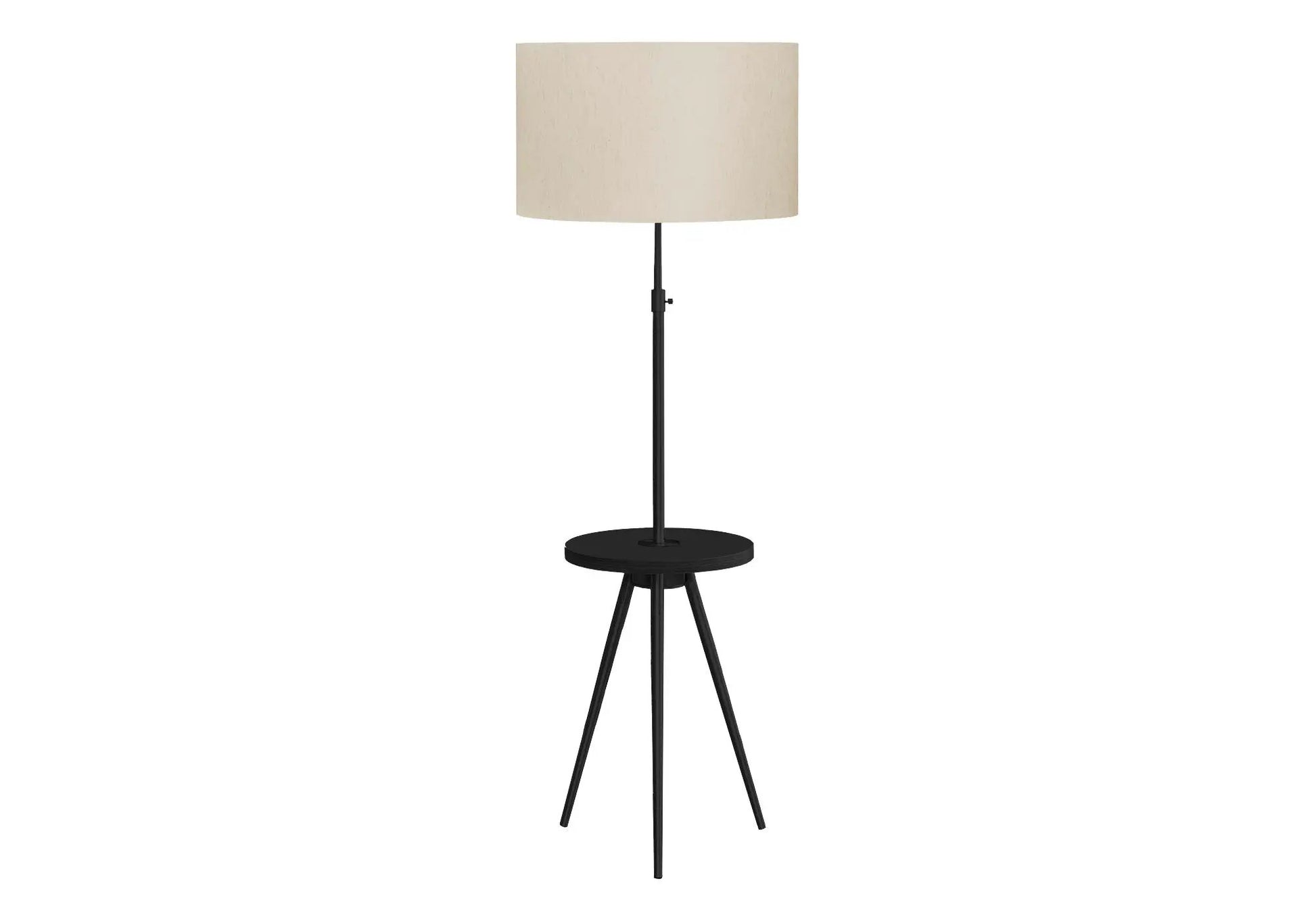 Floor lamp lighting black metal tripod lamp with beige shade by Unique Piece Furniture on Tampa Home & Garden Store