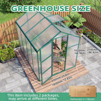 Strong Polycarbonate Walk In Greenhouse and Porch
