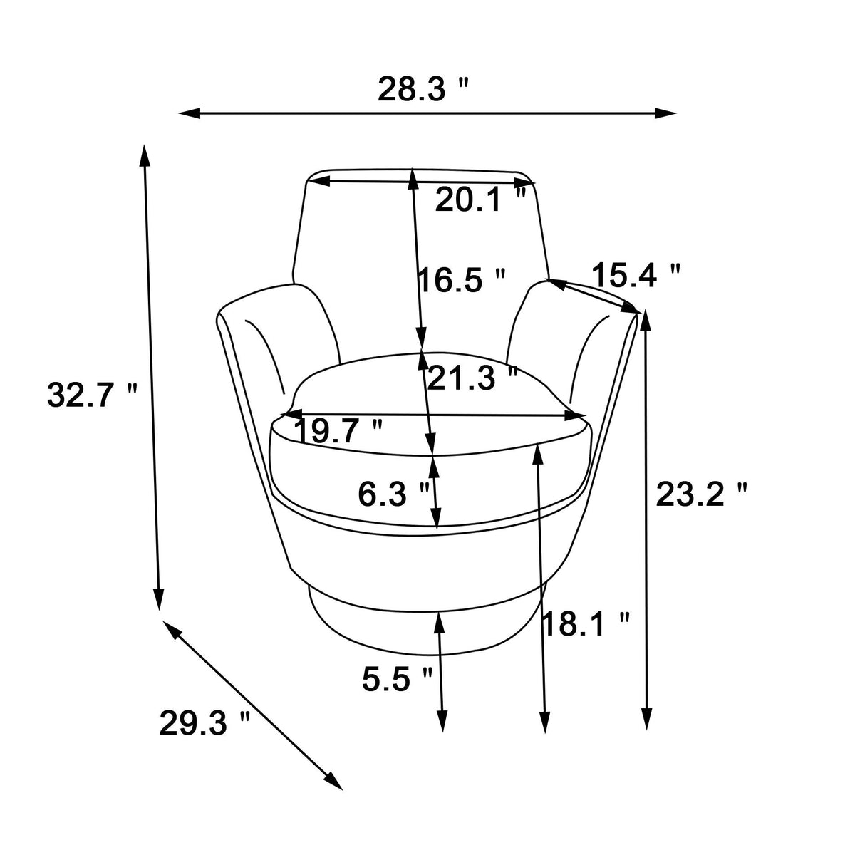 the Teddy Swivel Barrel Chair and Accent Seat