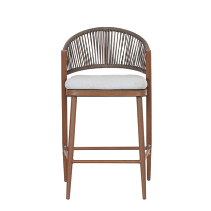 Outdoor Counter Stools with Wicker and Metal