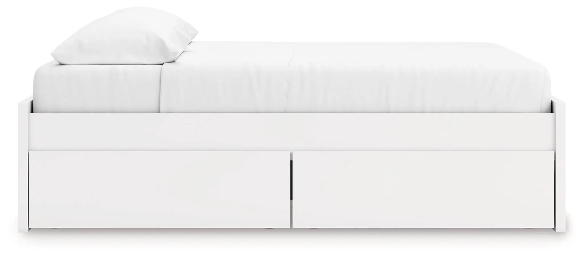 Onita Platform Bed with white finish and built-in storage drawers on Tampa Home & Garden Store