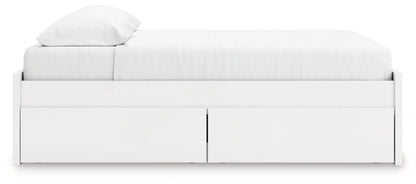 Onita Platform Bed with white finish and built-in storage drawers on Tampa Home & Garden Store