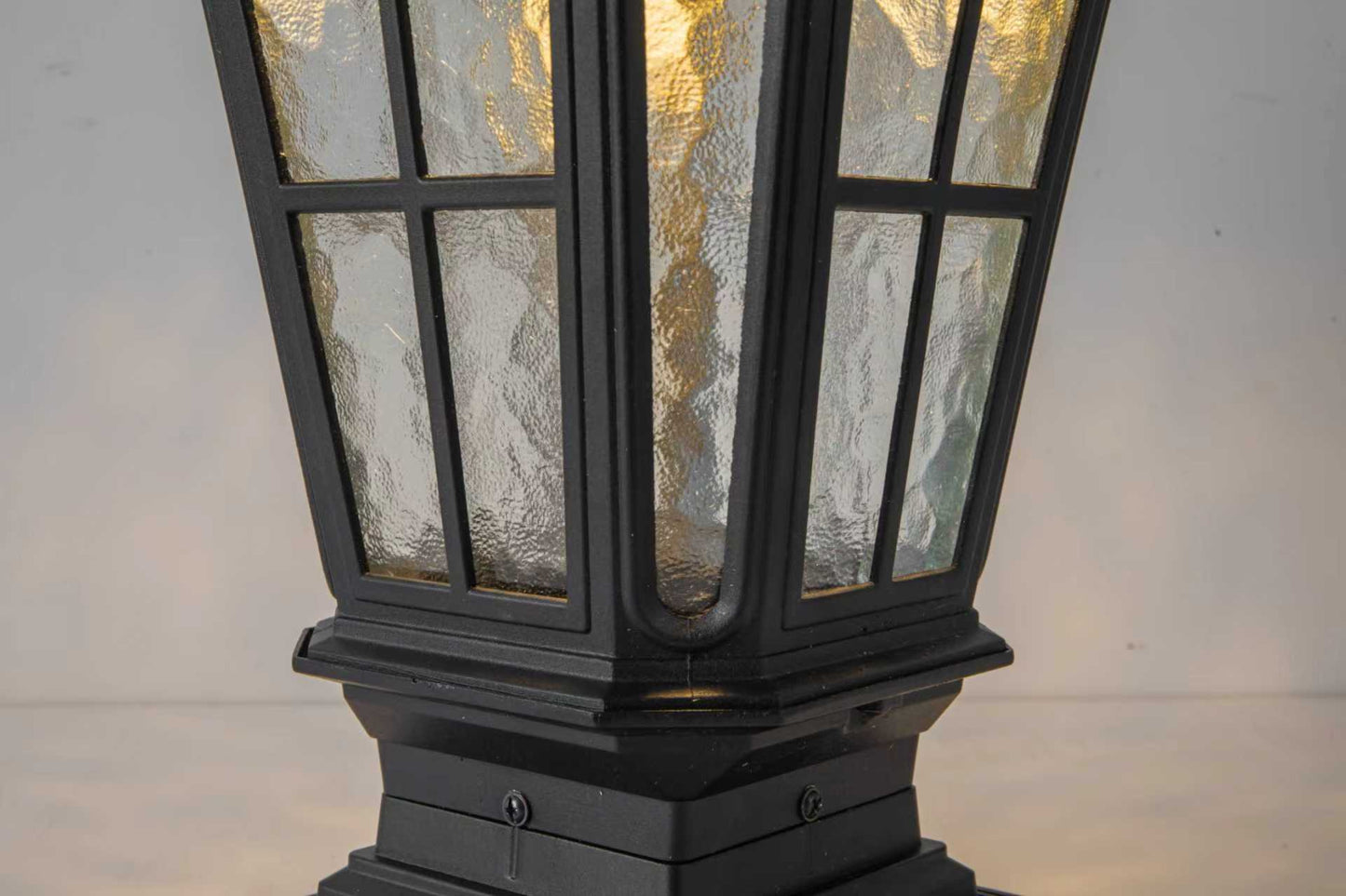 Garden post light black aluminum outdoor column light glass by HouseOfZazla on Tampa Home & Garden Store
