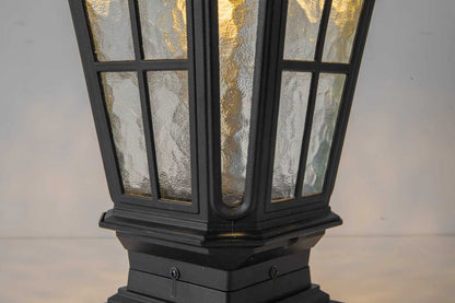 Garden post light black aluminum outdoor column light glass by HouseOfZazla on Tampa Home & Garden Store