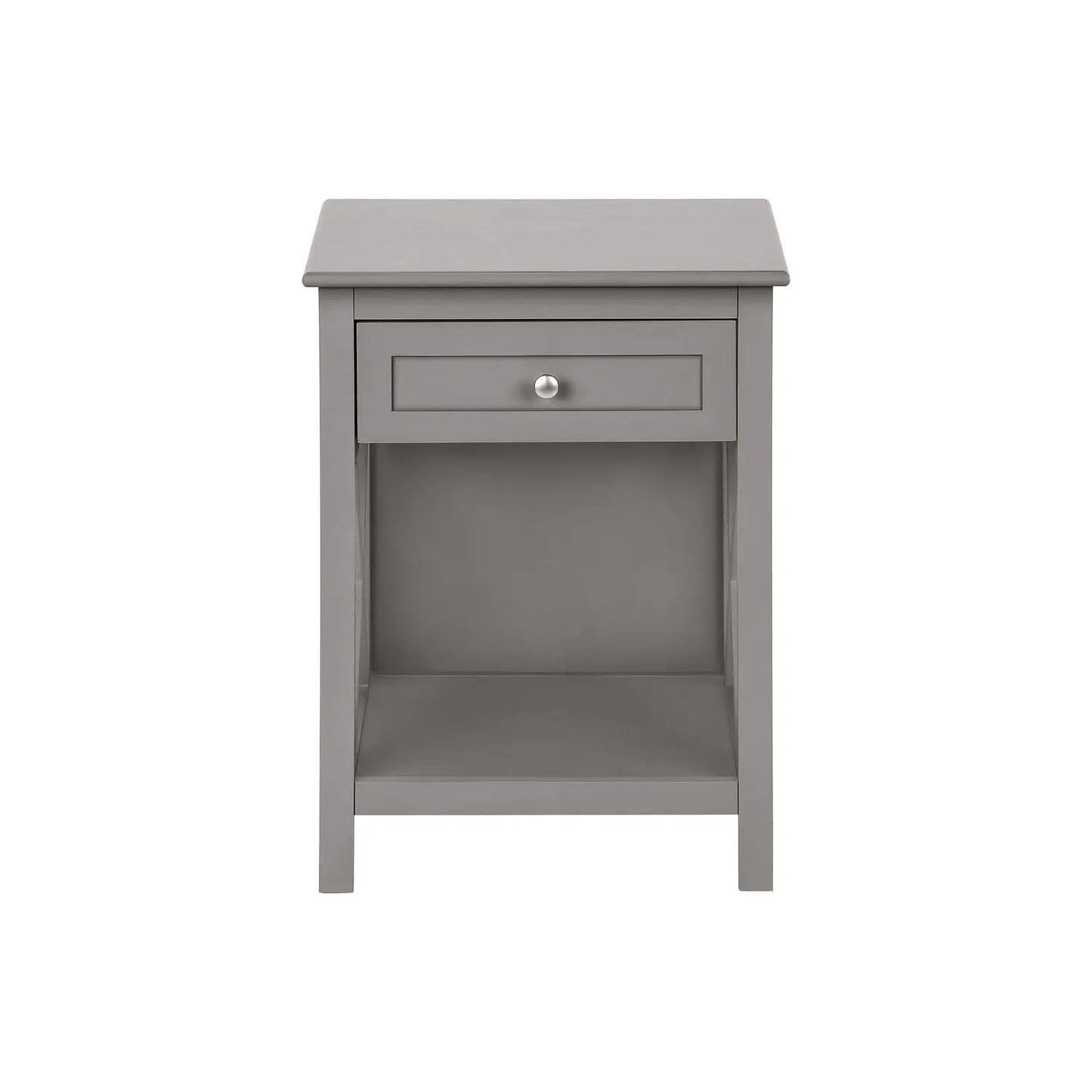 Accent End Table with 2-tier drawer in grey wood by Unique Piece Furniture on Tampa Home & Garden Store