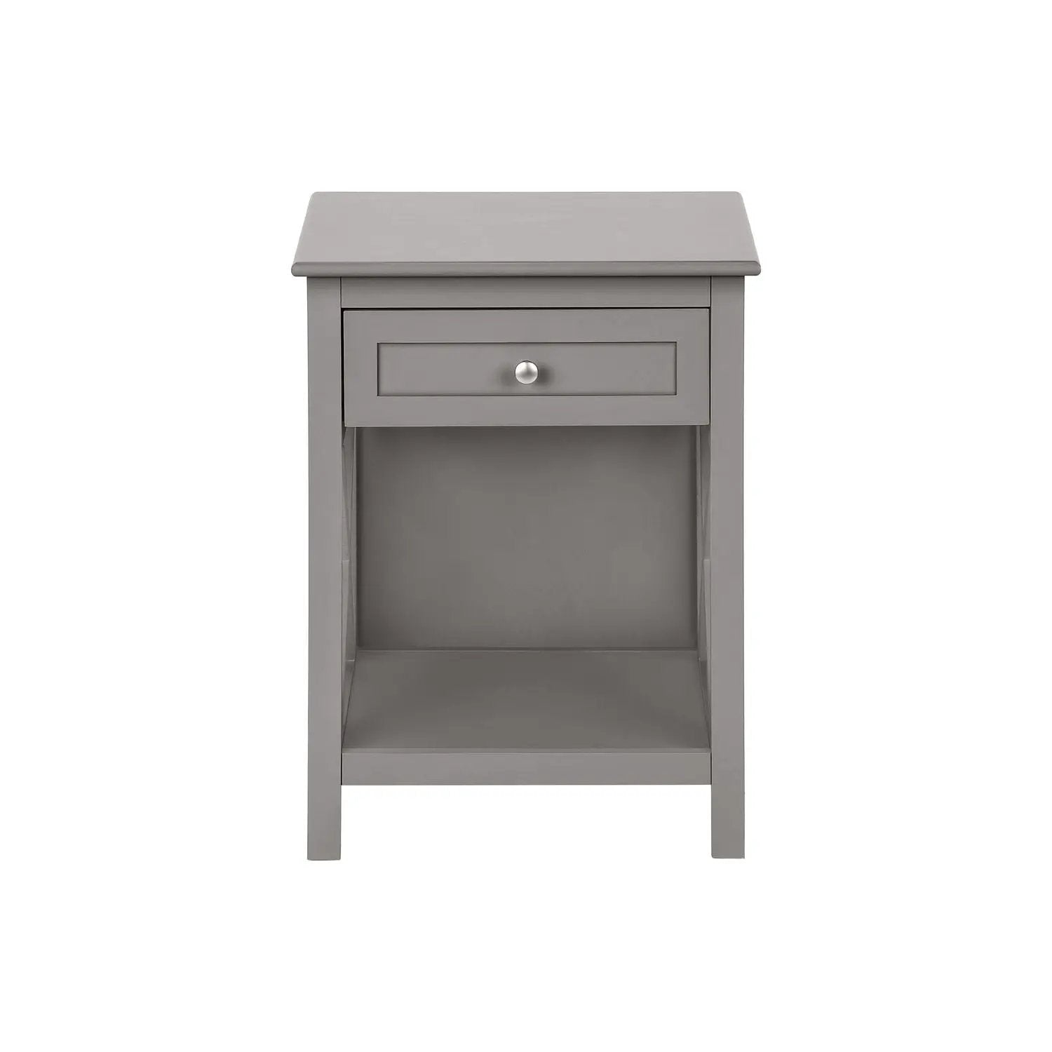 Accent End Table with 2-tier drawer in grey wood by Unique Piece Furniture on Tampa Home & Garden Store
