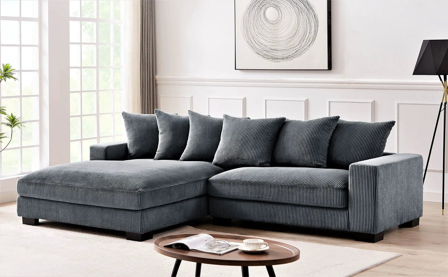 Luxe Oversized 2 Piece Sectional Sofa for Living