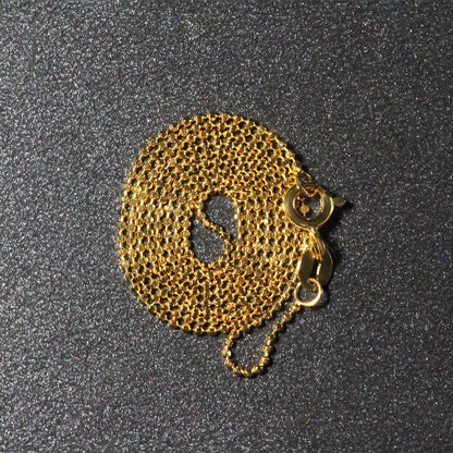14k yellow gold diamond-cut bead chain necklace 1.0mm, coiled with lobster clasp on Tampa Home & Garden Store