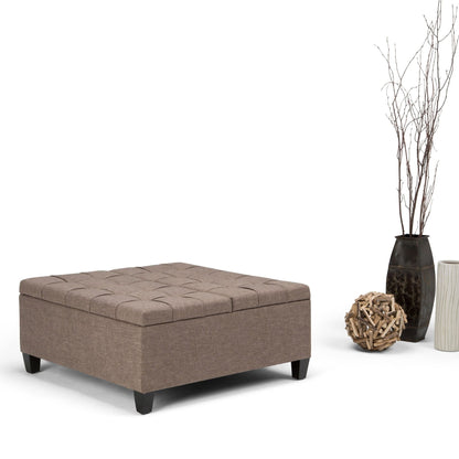Harrison Upholstered Coffee Table Storage Ottoman