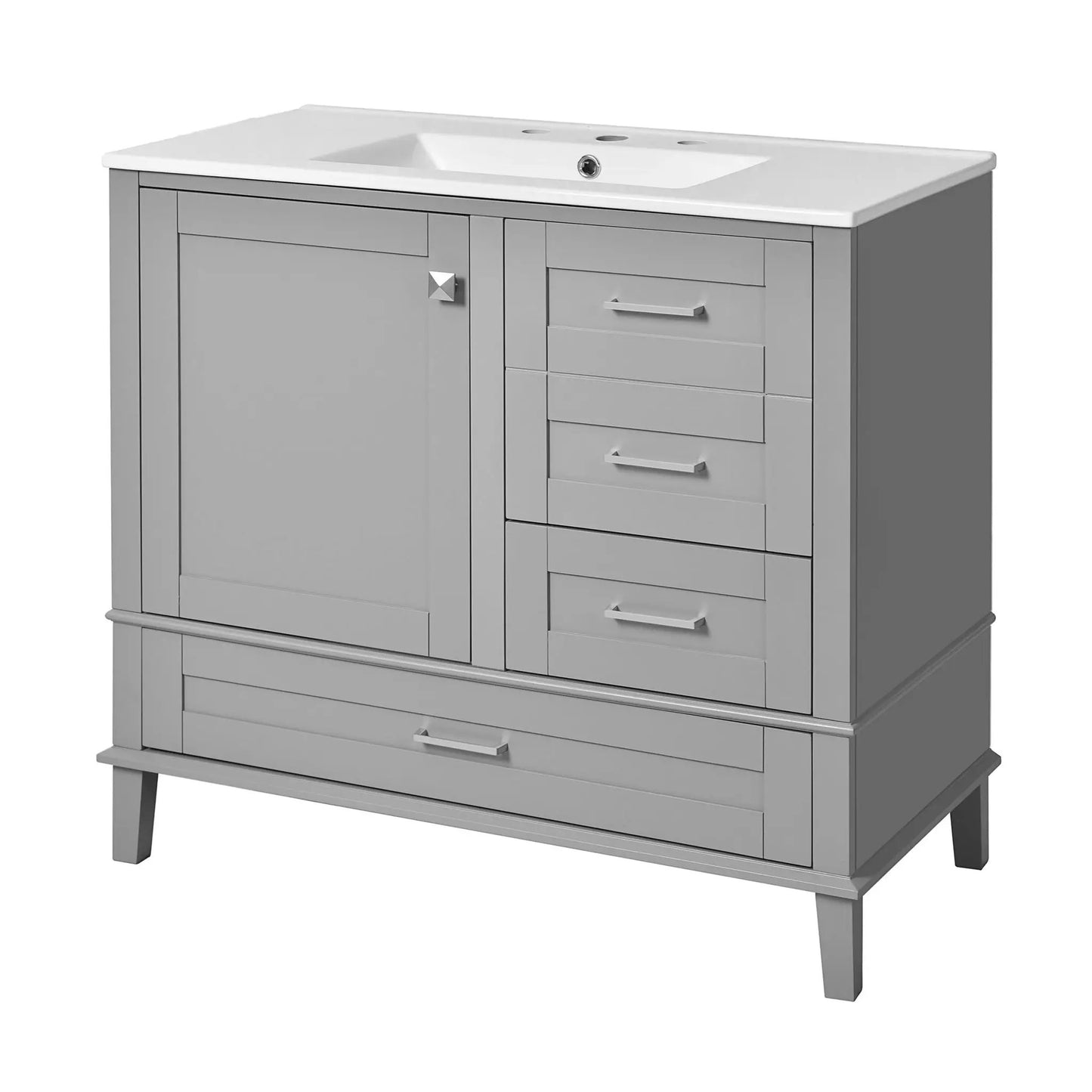 Traditional Bathroom Vanity With Soft Close Doors