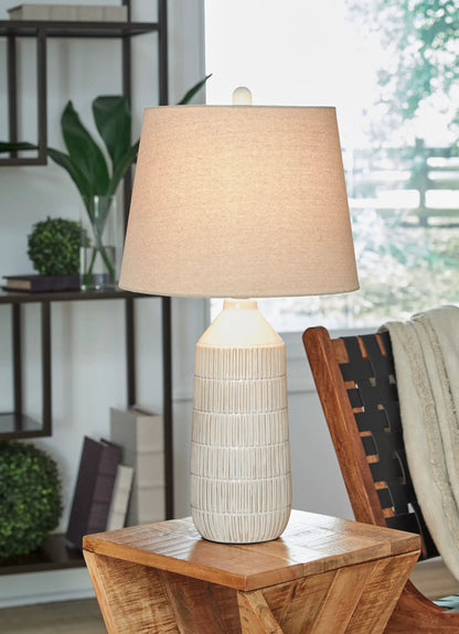 Willport Ceramic Table Lamp Set of 2 Off White
