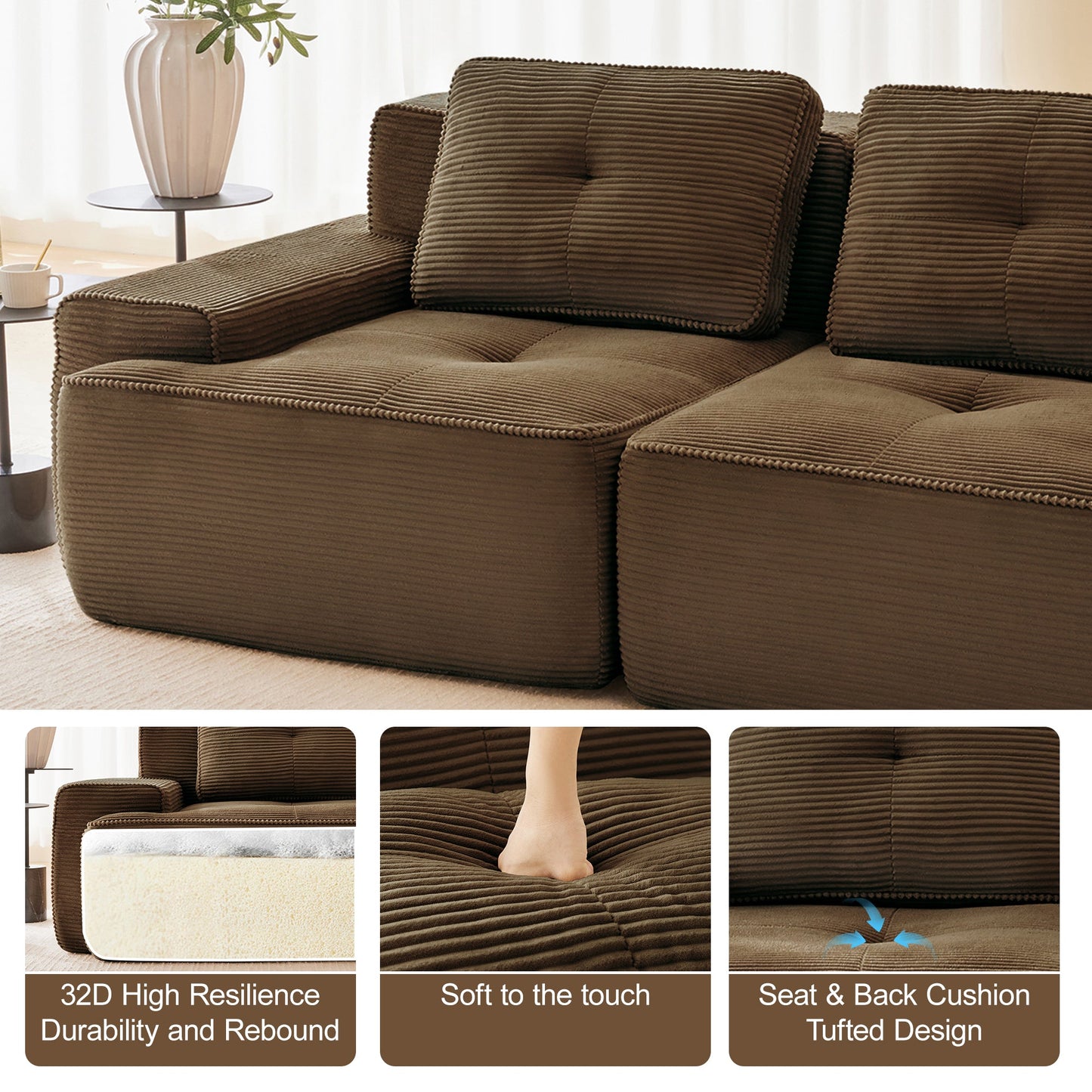 Modern Modular Sofa and Deep Seat Sectional