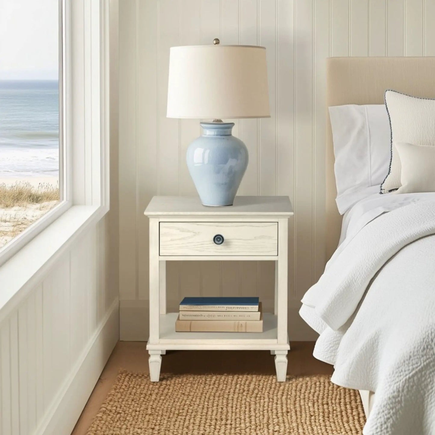 Victoria Bedside Table With Drawer and Shelf