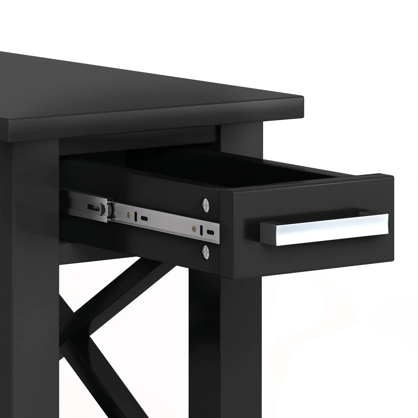 Kitchener console table by Unique Piece Furniture, matte black finish with drawer slides on Tampa Home & Garden Store
