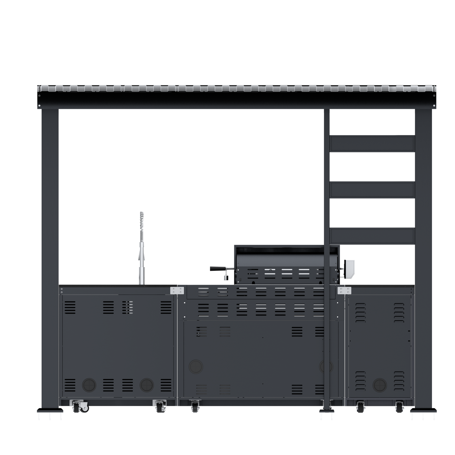 110-Inch Deluxe Stainless Steel Gas Outdoor Kitchen Grill by HouseOfZazla on Tampa Home & Garden Store