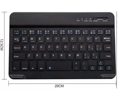 Compact wireless keyboard, black with blue keys, FLIPSTYLEZLLC for tablets and laptops on Tampa Home & Garden Store