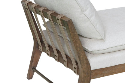 Daybed with Strap Detail and White Finish