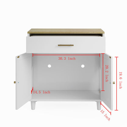 Cat litter box enclosure with scratch pad, white cabinet with wood top by HouseOfZazla on Tampa Home & Garden Store