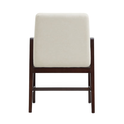Stella Cream Armchair with Beech Wood and Cushion