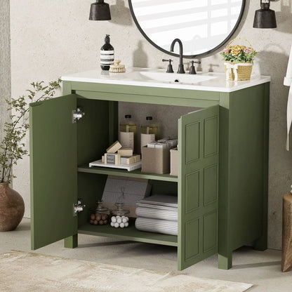 Bathroom Vanity Organizer with Sink and Cabinet
