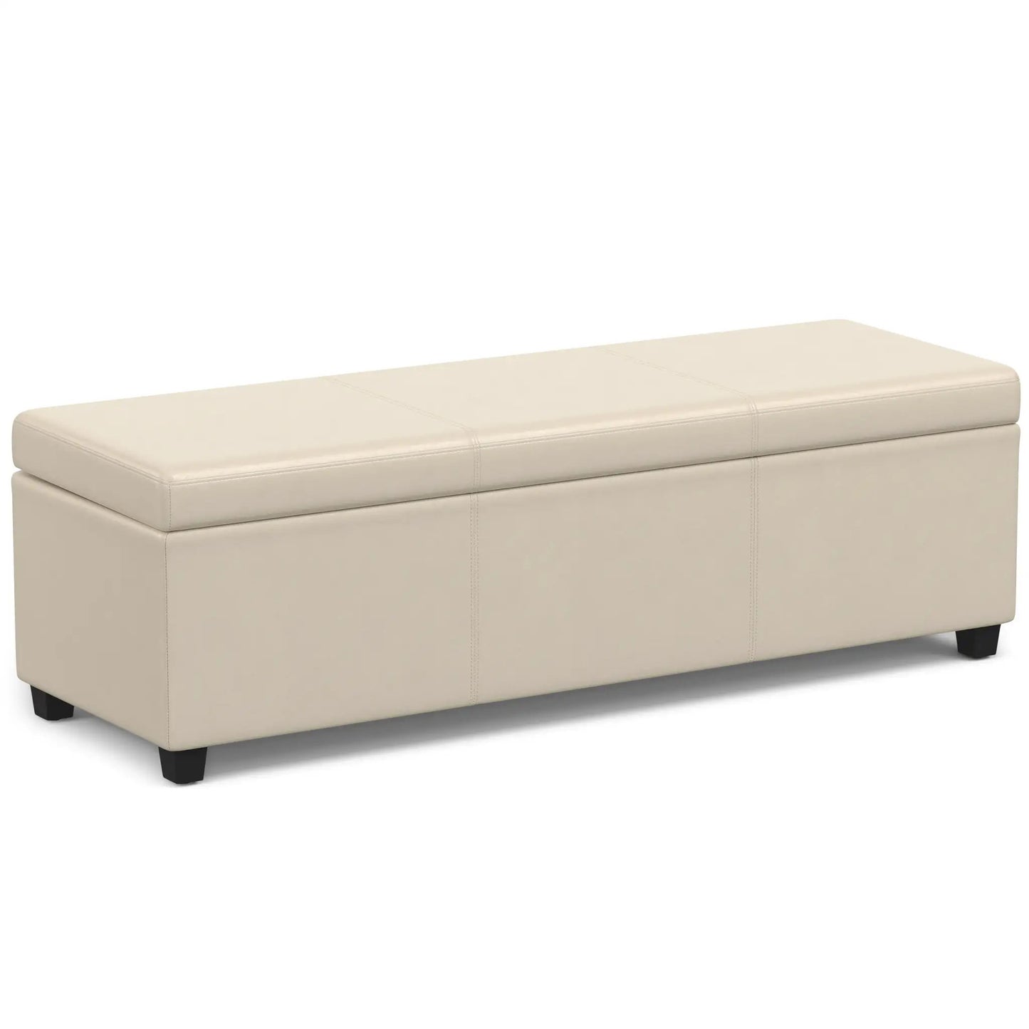 Avalon storage ottoman bench beige faux leather by Unique Piece Furniture on Tampa Home & Garden Store
