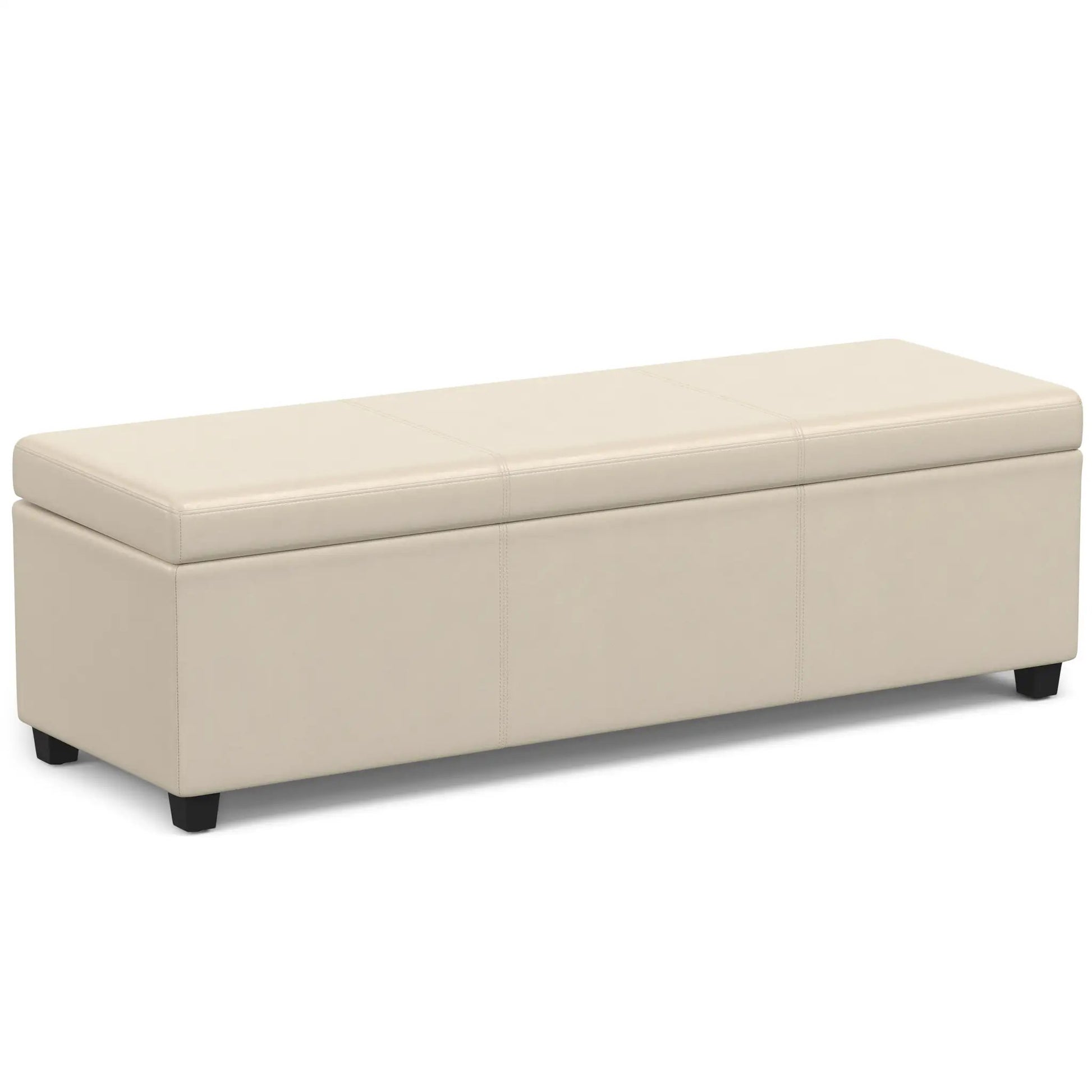 Avalon storage ottoman bench beige faux leather by Unique Piece Furniture on Tampa Home & Garden Store