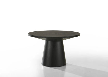 Jasper Round Table In Ebony Finish and Wood Grain