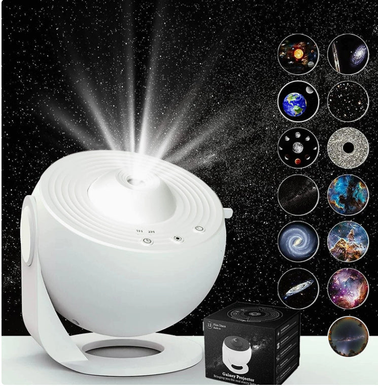 Galaxy projector night light white sphere 360° rotation projecting starry skies by My Store on Tampa Home & Garden Store