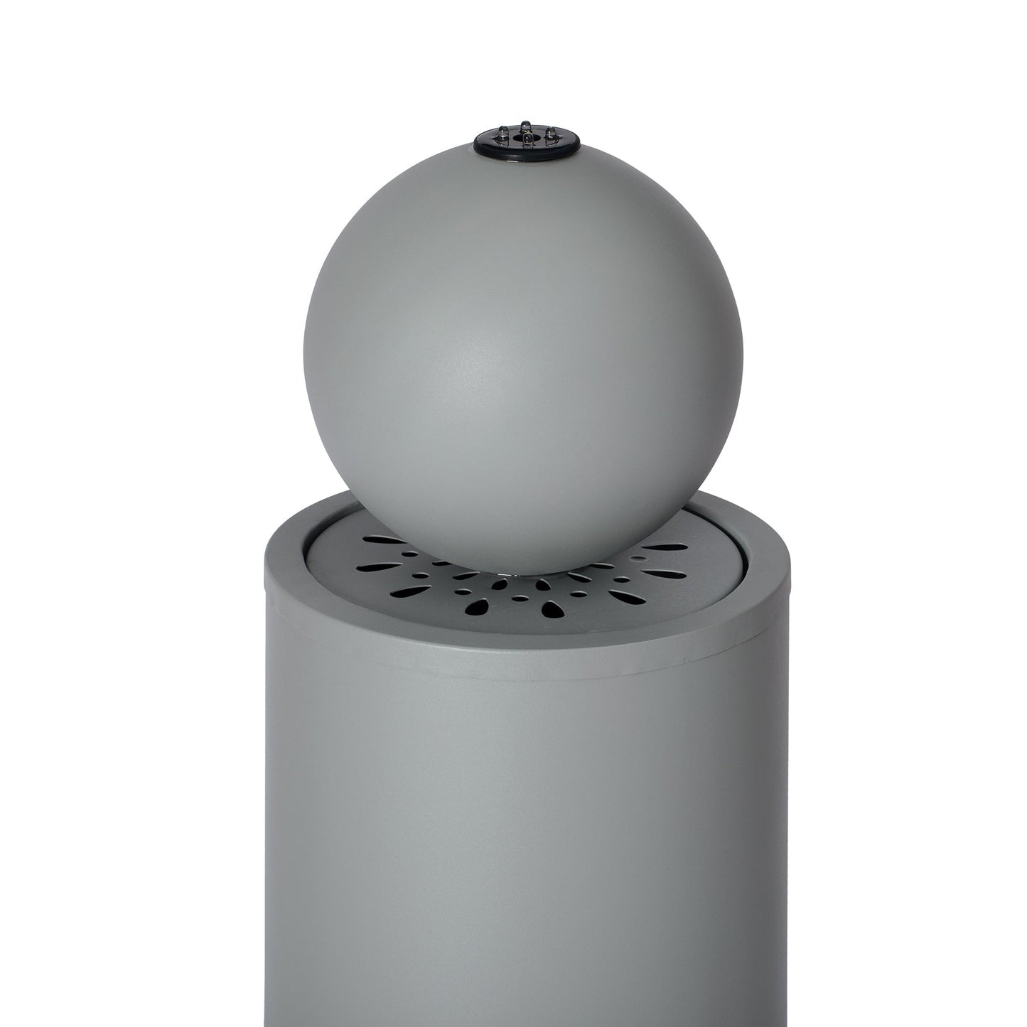 34.25'H light gray metal fountain with LED lights by HouseOfZazla on Tampa Home & Garden Store