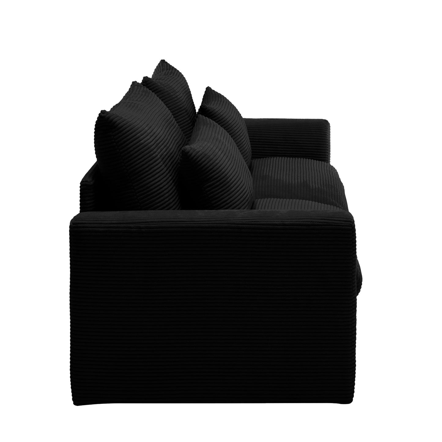 Modern and Soft Two Seater Corduroy Fabric Sofa