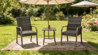 2 Piece Outdoor Dining Chair and Cotton Seat