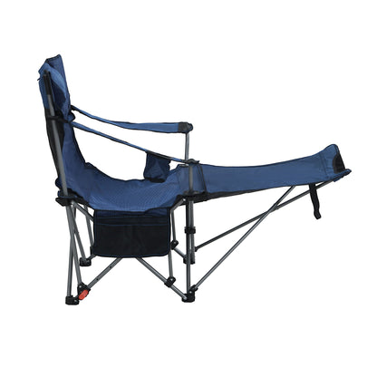 Outdoor Folding Reclining Chair With Cup Holder