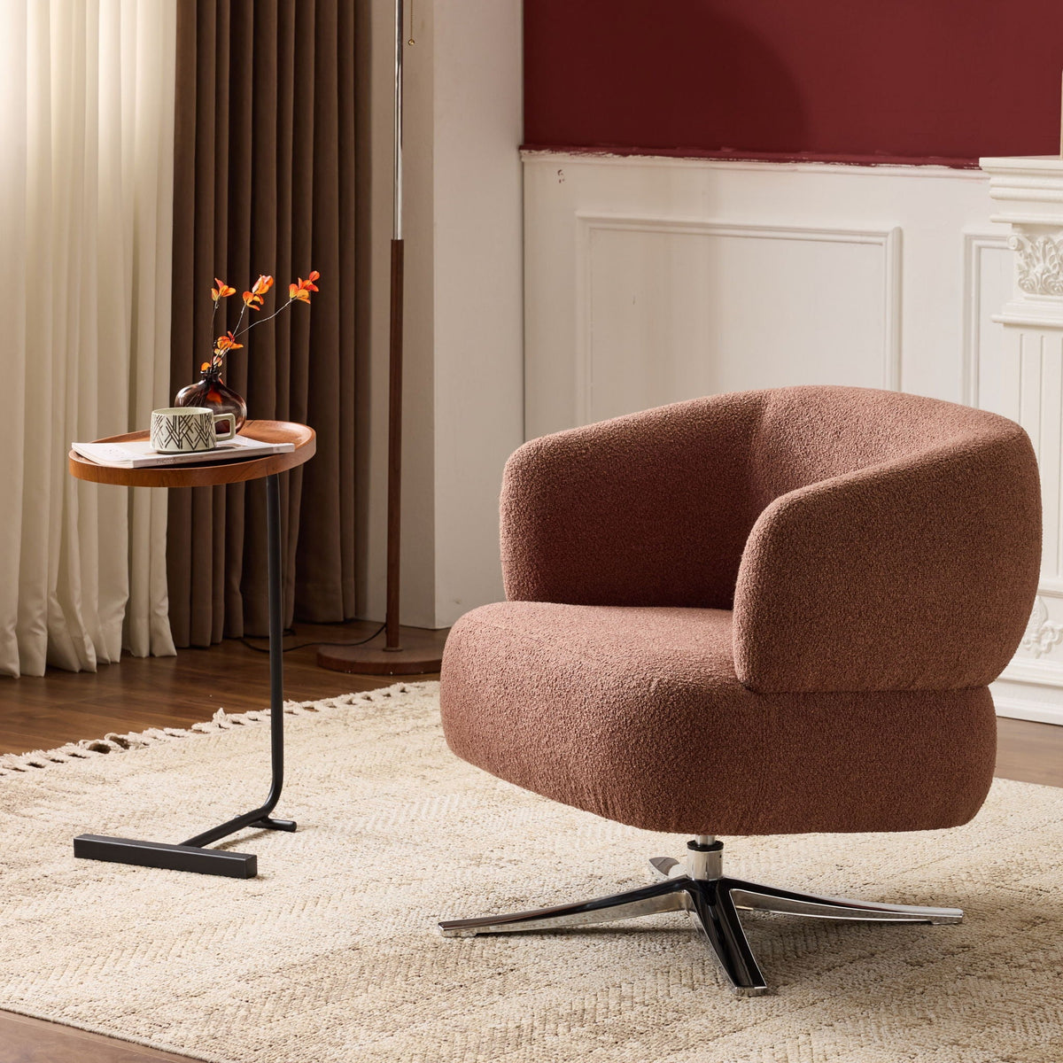 Cozy Cuddle Swivel Chair and Breathable Fabric