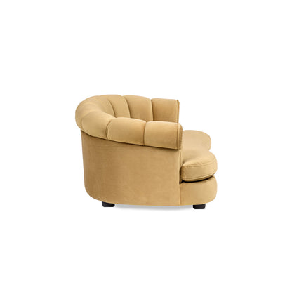 Halle 35.5in rolled-arm channel-tufted dog sofa bed in warm tan velvet by HouseOfZazla on Tampa Home & Garden Store