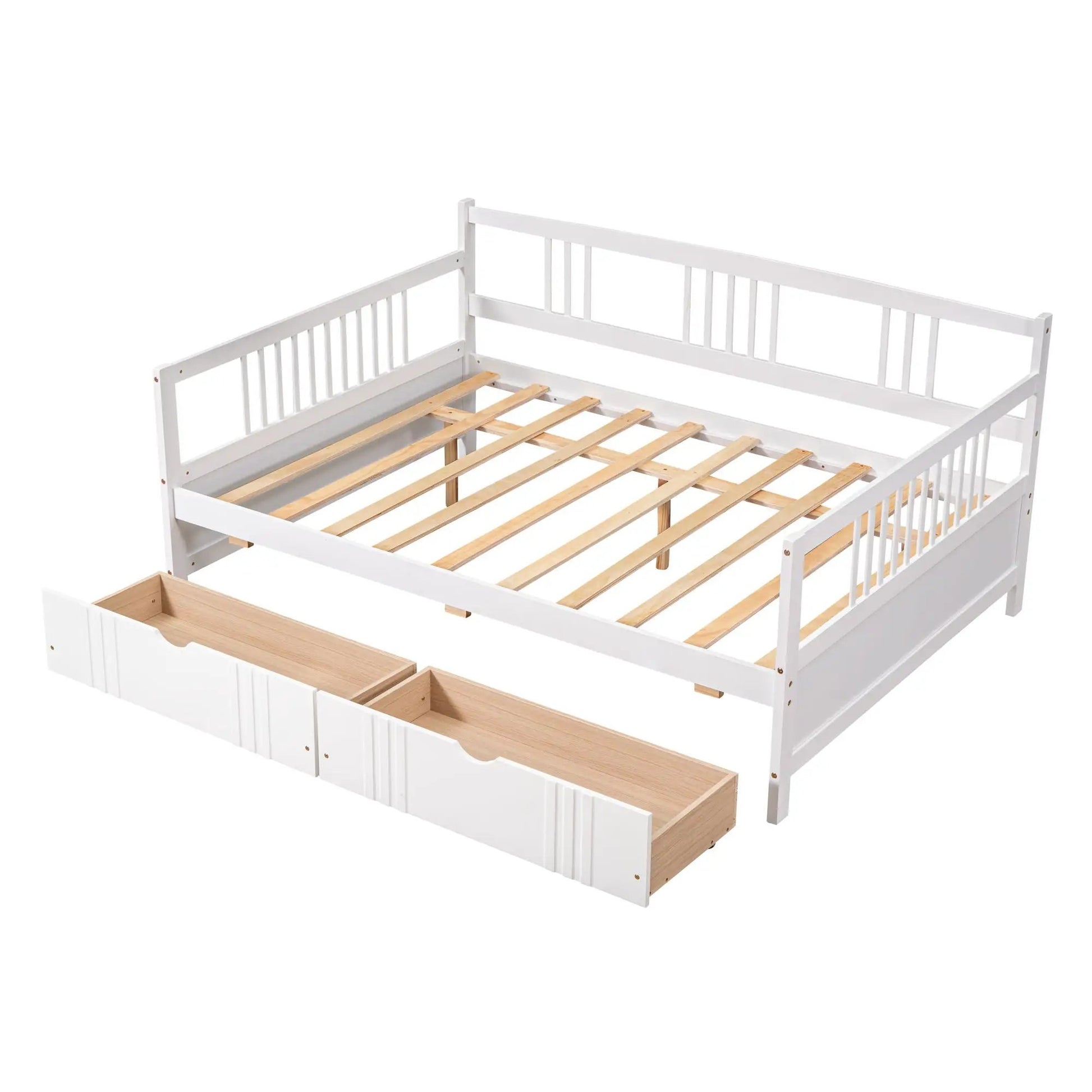 White multifunctional daybed with storage and underbed drawers Unique Piece Furniture on Tampa Home & Garden Store