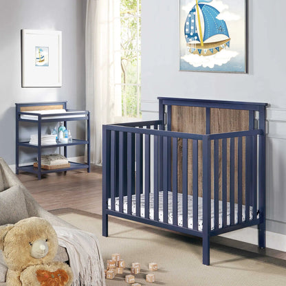 Connelly Mini Crib With Mattress Pad Two Tone