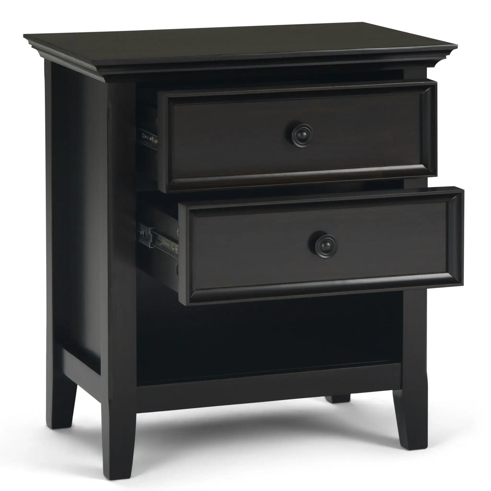 Amherst bedside table black finish with three drawers by Unique Piece Furniture on Tampa Home & Garden Store
