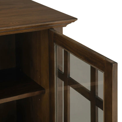 Bedford Storage Media Cabinet with Glass Doors