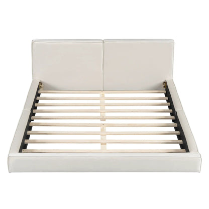 Upholstered Platform Bed With Solid Frame