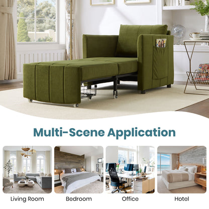 Convertible Sleeper Sofa and Storage Pockets