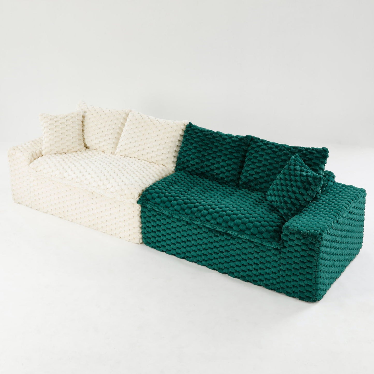 Modular Four Seater Sofa In Pink And Black