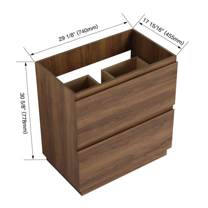Modern Freestanding Vanity with Double Drawer
