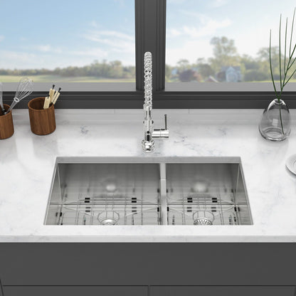 Modern Double Bowl Undermount Sink And Steel