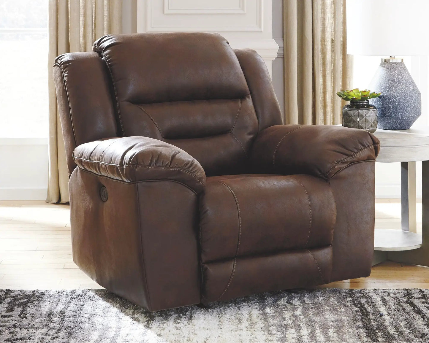 Stoneland Power Recliner rocker chair in brown leather by Unique Piece Furniture on Tampa Home & Garden Store