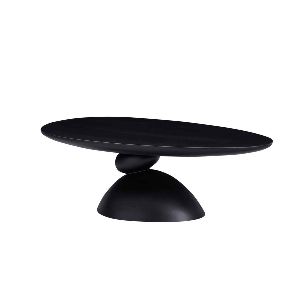 Lucky Stone Shaped End Table with sculptural base in black by HouseOfZazla on Tampa Home & Garden Store