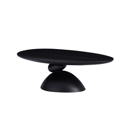 Lucky Stone Shaped End Table with sculptural base in black by HouseOfZazla on Tampa Home & Garden Store
