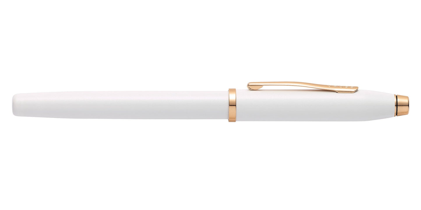 Cross Century II Pearlescent White Lacquer Rollerball Pen with rose-gold clip on Tampa Home & Garden Store