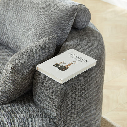 Gray Chenille Sleeper Chair for Living Room
