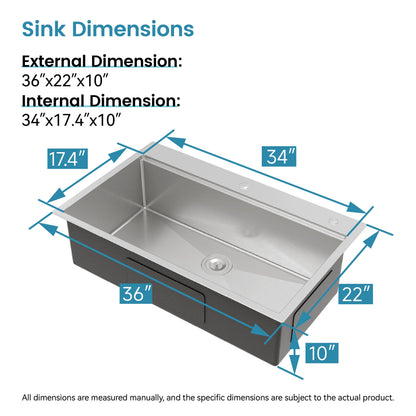 Brushed Stainless Steel Kitchen Sink for Home